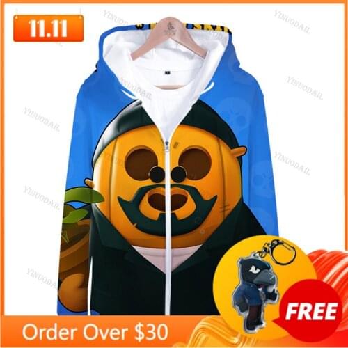 Anime Star, Hoodie Birthday Gift POCO Browlings Boys Girls 3D PRIMO MORTIS Thin Hoodie Crow Spike Leon Shelly Hoodie Kids Game