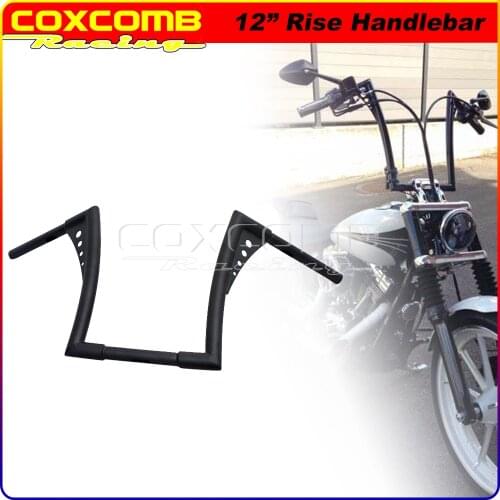 For Harley Softail FLST FXST FLSTC Springer Drag Hanger Handlebar 12" 16" Rise 1.25" Custom Motorbike Handle Bars Cafe Racer