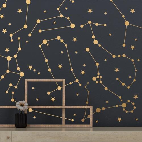 Zodiac Constellations Wall Vinyl Sticker Stars Decals For Boys Bedroom Nordic Nursery Room Decoration DIY Sticker NR43