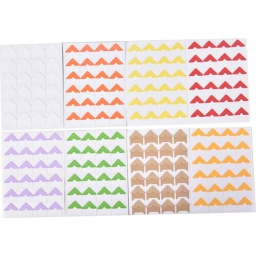 Vintage 120pcs=5Sheets DIY Corner Kraft Paper Stickers For Photo Albums Protect Photo Stickers Albums Frame Decoration