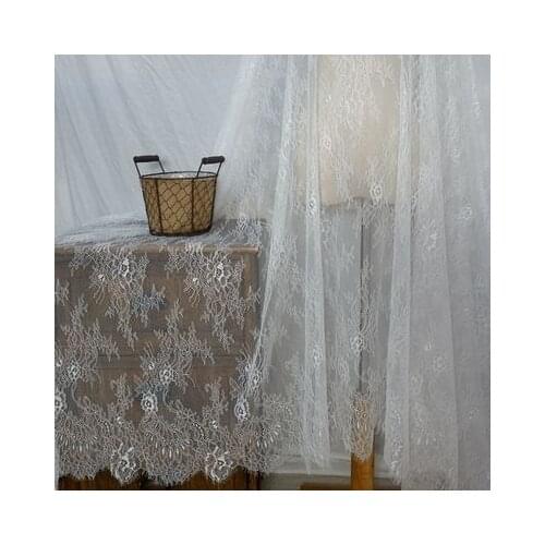 High Quality Eyelash Lace Accessories Fabric Diy Apparel Home Wedding Decoration Fabric