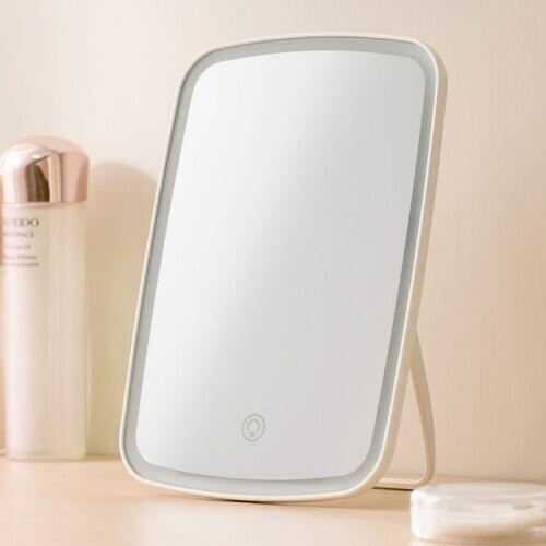Xiaomi Jordan & Judy desktop led cosmetic mirror USB charging touch dimming can be carried at home for easy travel
