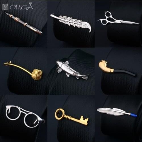 New Korean Collar Clip Mens European Business Formal Tie Clip Mens Accessories Fancy Collar Pin Gift Box