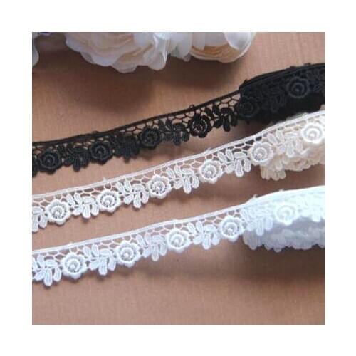 1Yard Width: 1.5cm, exquisite hollowed-out Lacey Pure embroidery Rose decoration DIY Yarn skirt sewing accessories (SS-2015)