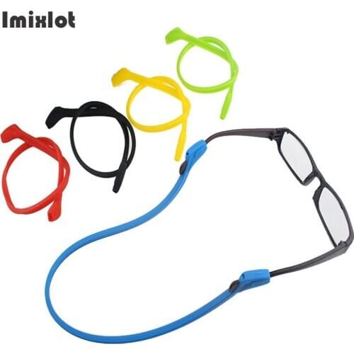 1PC Candy Color Elastic Silicone Eyeglasses Straps Sunglasses Chain Sports Anti-Slip String Glasses Ropes Band Cord Holder