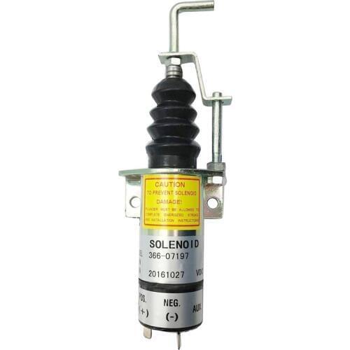 1502-12C7U2B2S1 SA-3405T 366-07197 2 PINS 12V Stop Solenoid Valve-Sinocmp Cut Off Solenoid for Electric Solenoid Exchavator