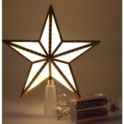 2022 New Shining Star Christmas Tree Top Hat Sparkling Christmas Decoration