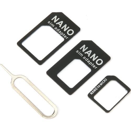 3 in 1 for Nano Sim Adapter and for Micro Sim Adapter with a Needle for Mobile Devices Compact