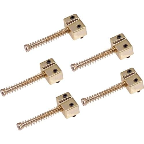 5pcs Vintage Bass Guitar Bridge String Saddles Zinc Alloy Electric Bass Accessories Guitar Accessories