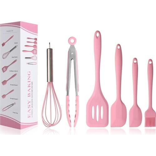 6Pcs/set Non-stick Silicone Baking Tools Set Spatula Kitchen Cooking Utensils Bakeware