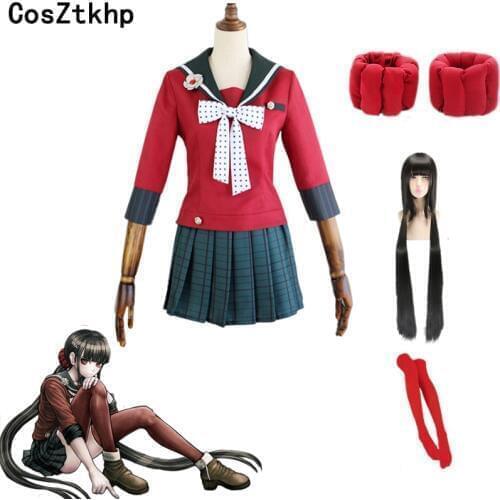 8pcs Adult Women Men Danganronpa V3 Killing Harmony Harukawa Maki School Uniform Cosplay Costume custom any size