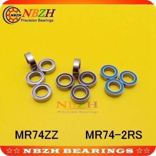 88888 Free shipping High quality double rubber sealing cover ball bearing MR74-2RS 4*7*2.5 mm 50pcs /lot