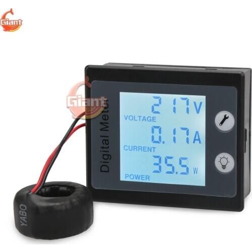 AC 80-260V Digital Voltmeter Ammeter Power Monitor Energy Meter LCD Digital Multimeter Amp Volt Watt Wattage Tester Detector