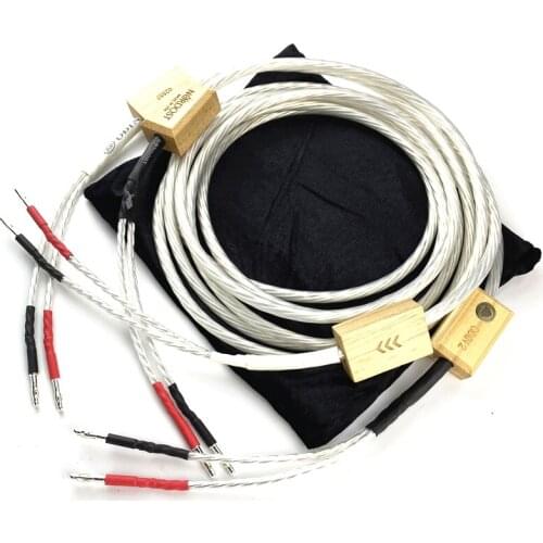 Audiophile Nordost Odin 2 Silver Speaker Cable with Banana / Spade Plug Connector