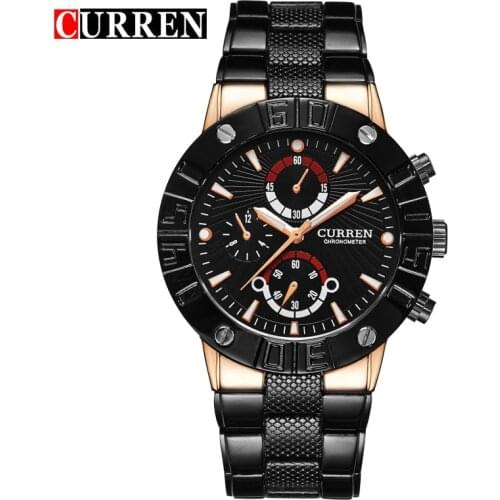 CURREN Men Watches Top Brand Luxury Men Military Wrist Watches Full Steel Men Sports Watch Waterproof Relogio Masculino 8006