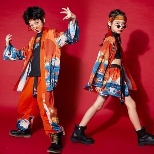 ChildrenS Jazz Dance Costumes For Boys Girls Hip-Hop Street Dance Suits Chinese Style Cheongsam Catwalk Stage Costumes DQS6138