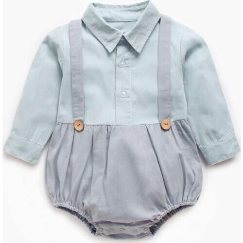 Infant Baby Boys Girls Jumpsuit Korean Style Baby Boys Girls Cotton Long Sleeve Clothes Toddler Baby Girl Bodysuits