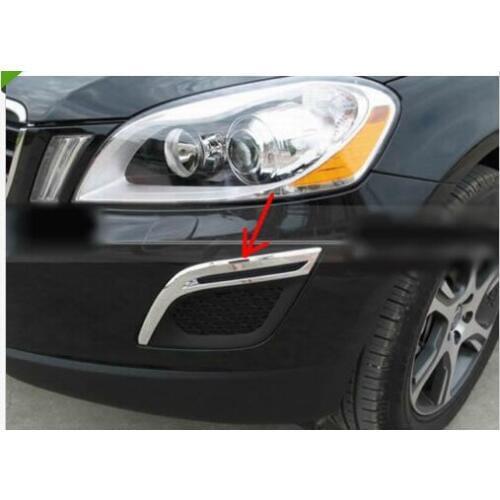 Chrome Front Bumper Fog Light lamp cover trims for VOLVO XC60 2010 2011 2012