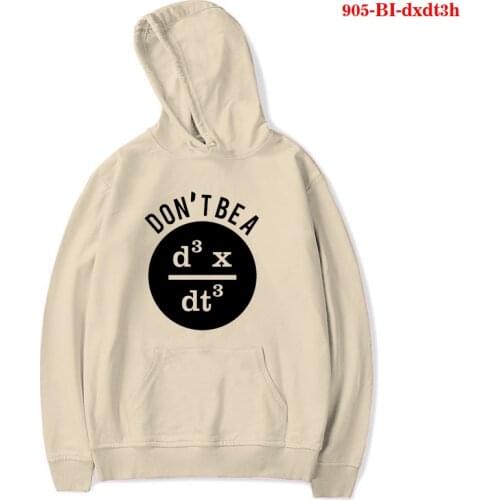 Don't Be A D3xdt3 Mathematical Function Formula Hoodies Casual Pullover Autumn Warm Loose Streetwear Fleece Oversized Sweatshirt