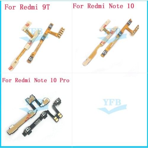 Power On Off Volume Side Button Key Flex Cable For Xiaomi Redmi 9T Note 9 10 Pro 5G Replacement Parts