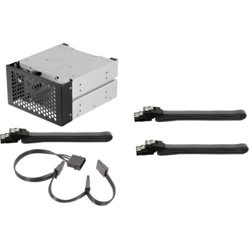 3-Bay Large Capacity HDD Hard Drive Cage SAS SATA Hard Drive Disk Tray Caddy with SATA Cable for Computer Accessories