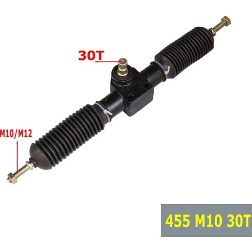 M10 M12 1pcs 455mm Eccentric Power Steering Gear Shaft Rack Pinion Assembly For China Go Kart Buggy Karting ATV UTV Bike Parts
