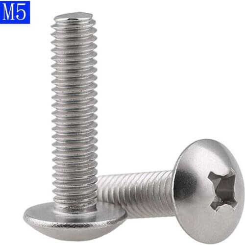 M5 - 0.8 316 Stainless Steel Phillips Pan Cross Drive Truss Head Machine Screws A4 - 70 bolts