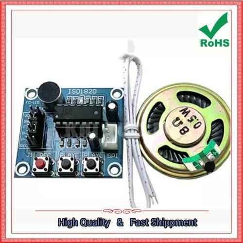ISD1820 recording voice module recording and playback module with a microphone board to send 0.5W speaker
