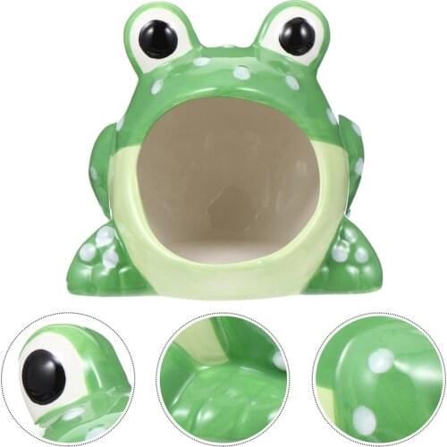 Cartoon Small Animal Pet Hamsters Ceramic Hideout Hut Cave House Adornment