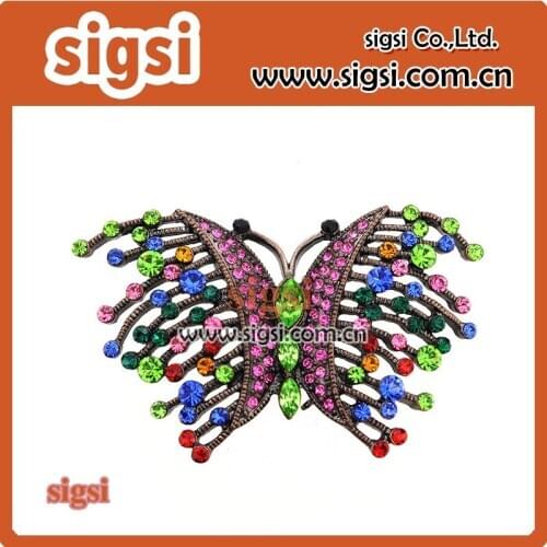 Charming crystal rhinestone butterfly brooch accessories