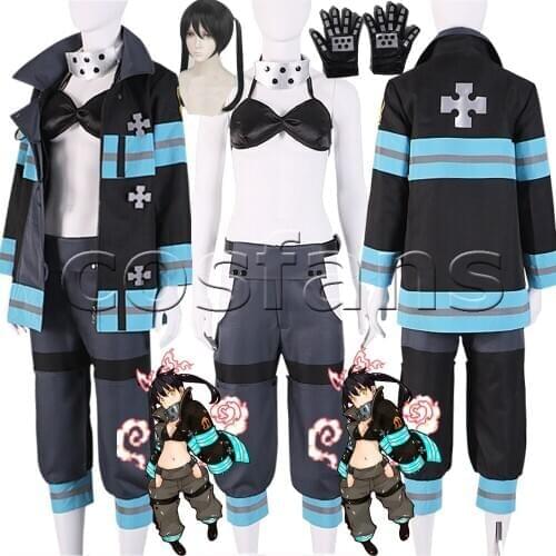Fire Force Tamaki Kotatsu Cosplay Costume Enen no Shouboutai Tamaki Kotatsu Shinra Kusakabe Takehisa Hinawa Firefighter Uniforms