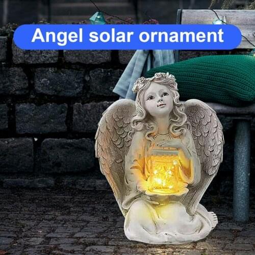 Anti-aging Cute Beautiful Glow Garden Sculpture Weather Resistance Garden Statue Fantastic for Porch