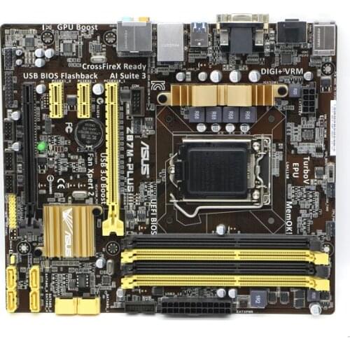 Original motherboard for ASUS Z87M-PLUS LGA 1150 DDR3 i3 i5 i7 32GB SATA3 USB2.0 USB3.0 Z87 Desktop motherboard free shipping