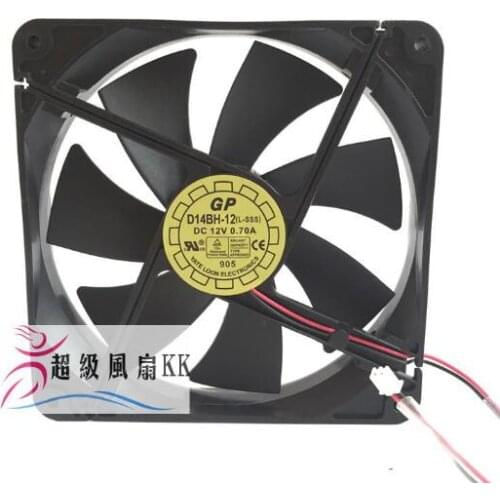 Original 14cm 14 cm 14025 double ball ball 2Pin power fan D14BH-12 fan