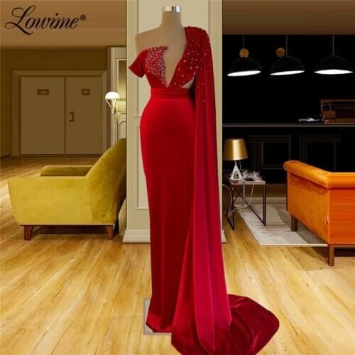 Burgundy Velvet Evening Dresses Capped Sleeves Long Ladies Prom Dresses Vintage Dubai Kaftan Moroccan Birthday Party Gowns 2021