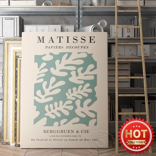 Henri Matisse Leaf Poster, Matisse Art Prints, Matisse the Cut Outs, Henri Art Poster, Exhibition Museum, Berggruen & Cie