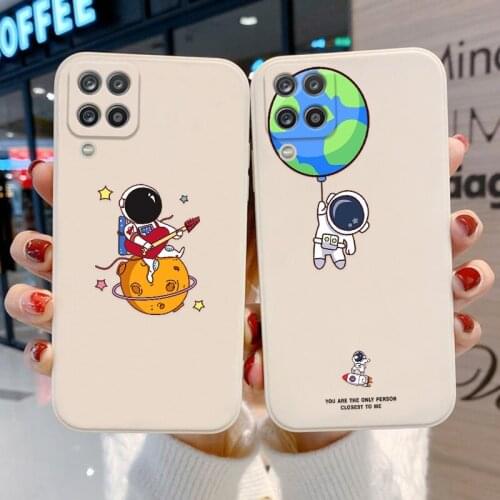 Cute Astronaut Soft Case For OPPO A53 A32 A33 Case Funda Realme C21 5 Cover For OPPO A 53 A54 A74 A15S A15 A9 2020 A5 A7 C2 Capa
