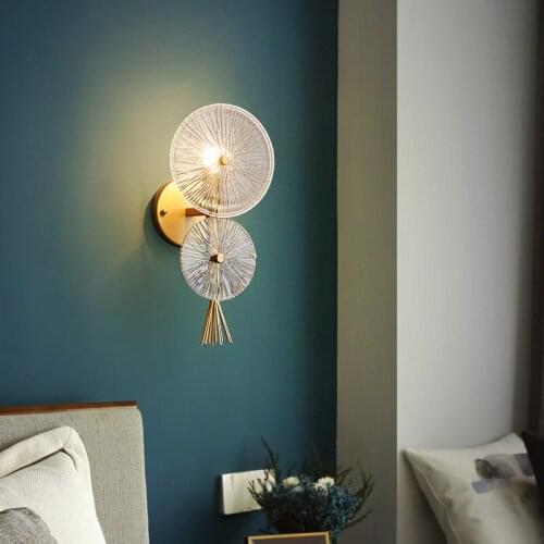 Nordic Postmodern Light Luxury Atmospheric Wall Lamp Nordic Creative Bedroom Bedside Living Room Simple Lamps