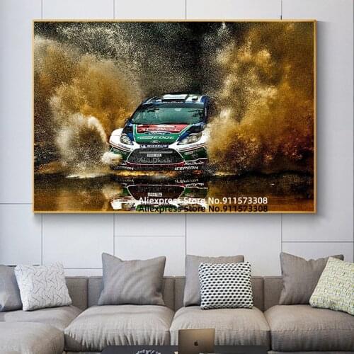 Modern Canvas Paintings Supercars Rally Car Poster Dirt Racing Sports Racing Car Picture Poster and Print Wall Art Home Decor