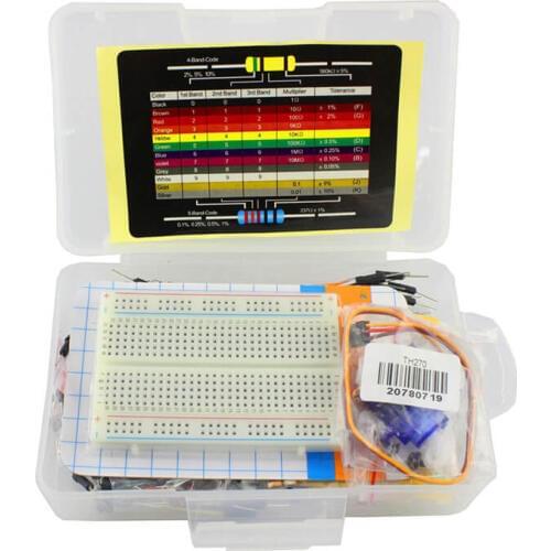 Elecrow Starter Kit for Arduino Beginners DIY Component Kit with Resistance Card Bread Board Electronic Parts in Plastic Box