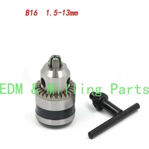 CNC Drill Chuck B16 1.5-13mm Spanner Taper Mounted With One Key Bench Drill Milling For Bridgeport Mill Part
