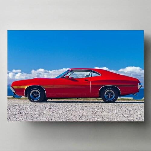 Vintage Car Fords Gran Torino Muscle Car Posters Wall Art Picture HD Prints Modern Canvas Paintings for Living Room Decor