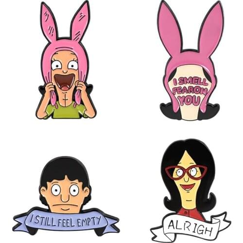 Bobs Family Hard Enamel Pins Collecting Anime Characters Metal Cartoon Brooch Backpack Hat Collar Lapel Badges Fashion Jewelry