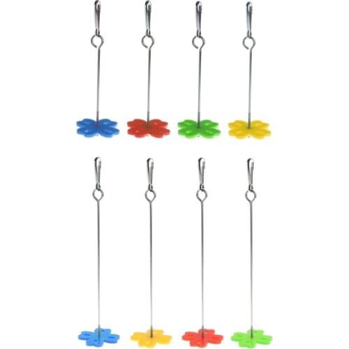 1 PC New Stainless Steel Budgie Bird Toy Parrot Fruit Fork Feeding Birds Hang Cage Stainless Steel Parakeet Skewer 2 Size