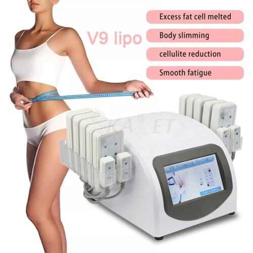 10 Largepads 4 Smallpad Laser Fat Removal Weight Loss Cellulite Removal Body Beauty Equipment