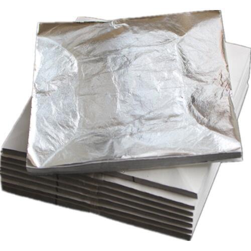 14 X 14 cm Imitation Silver Leaf 100/500/1000 Sheets Foil Aluminum Leaf Gilding Crafting, Arts Project, Furniture Decoration