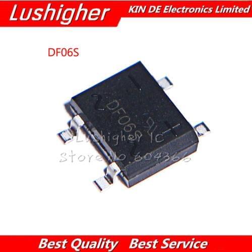 10PCS DF06S SMD 4 Feet DF06S DF06 Rectifier Bridge Rectifier Original