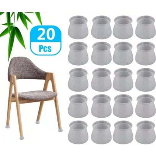 20pcs PVC Furniture Leg Protection Cover Table Feet Pad Floor Protector For Chair Leg Floor Protection Anti-slip Table Legs