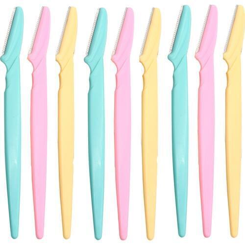 3/6/9pcs Eyebrow Trimmer Hair Remover Facial Razor Blades Shaver Sharp Portable Set Makeup Tool Kit