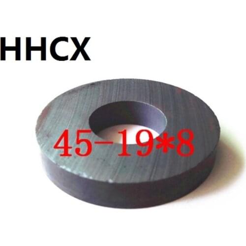 5pcs/lot Y30 Ring Ferrite Magnet 45*8 mm Hole 19mm Permanent magnet 45mm x 8mm Black Round Speaker 45x8 mm 45-19*8
